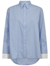 Afbeelding in Gallery-weergave laden, Co Couture Double Cuff Stripe Shirt Pale Blue
