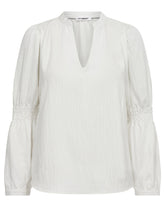 Afbeelding in Gallery-weergave laden, Co Couture Sueda Smock Sleeve Blouse white
