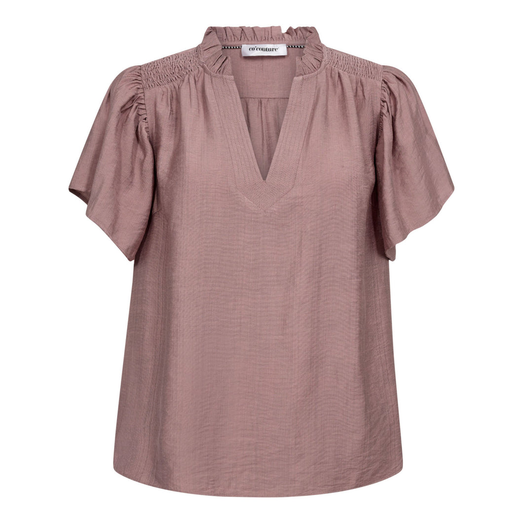 co'Couture Hera Frill Top Old Rose