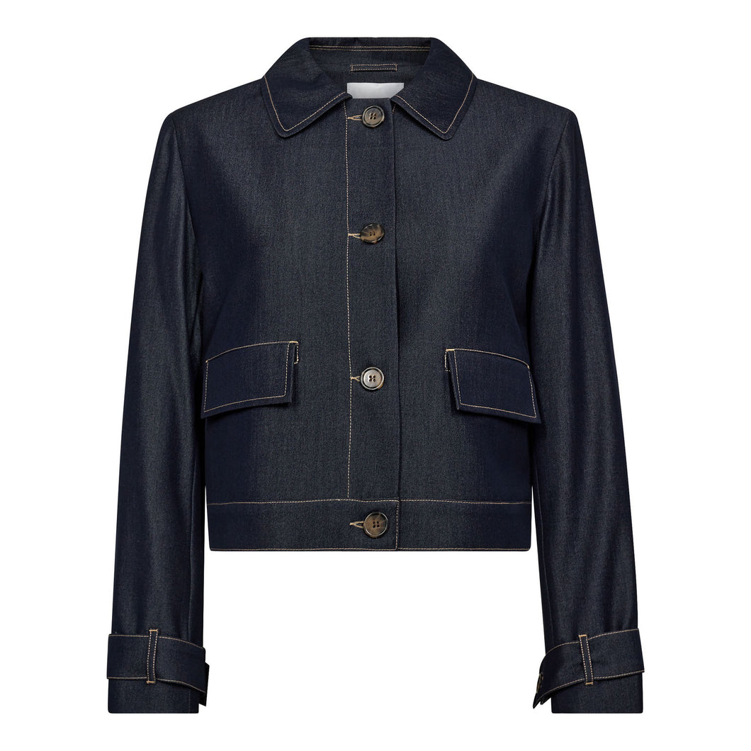 co'couture Terry Denim Jacket Dark Denim