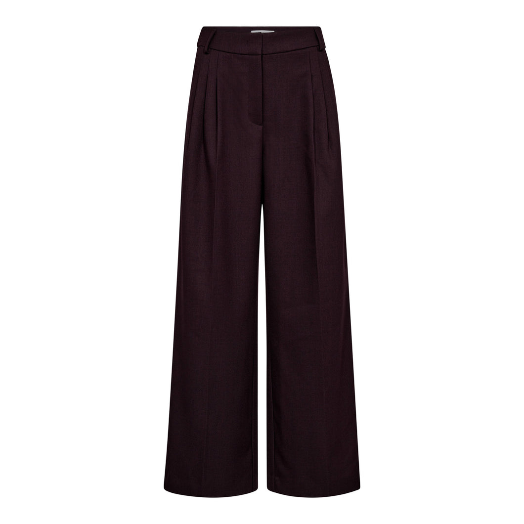 co'couture Almira Long Pleat Pant Plum