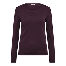 Afbeelding in Gallery-weergave laden, co&#39;couture Granny Emroidery Long Sleeve Tee Plum
