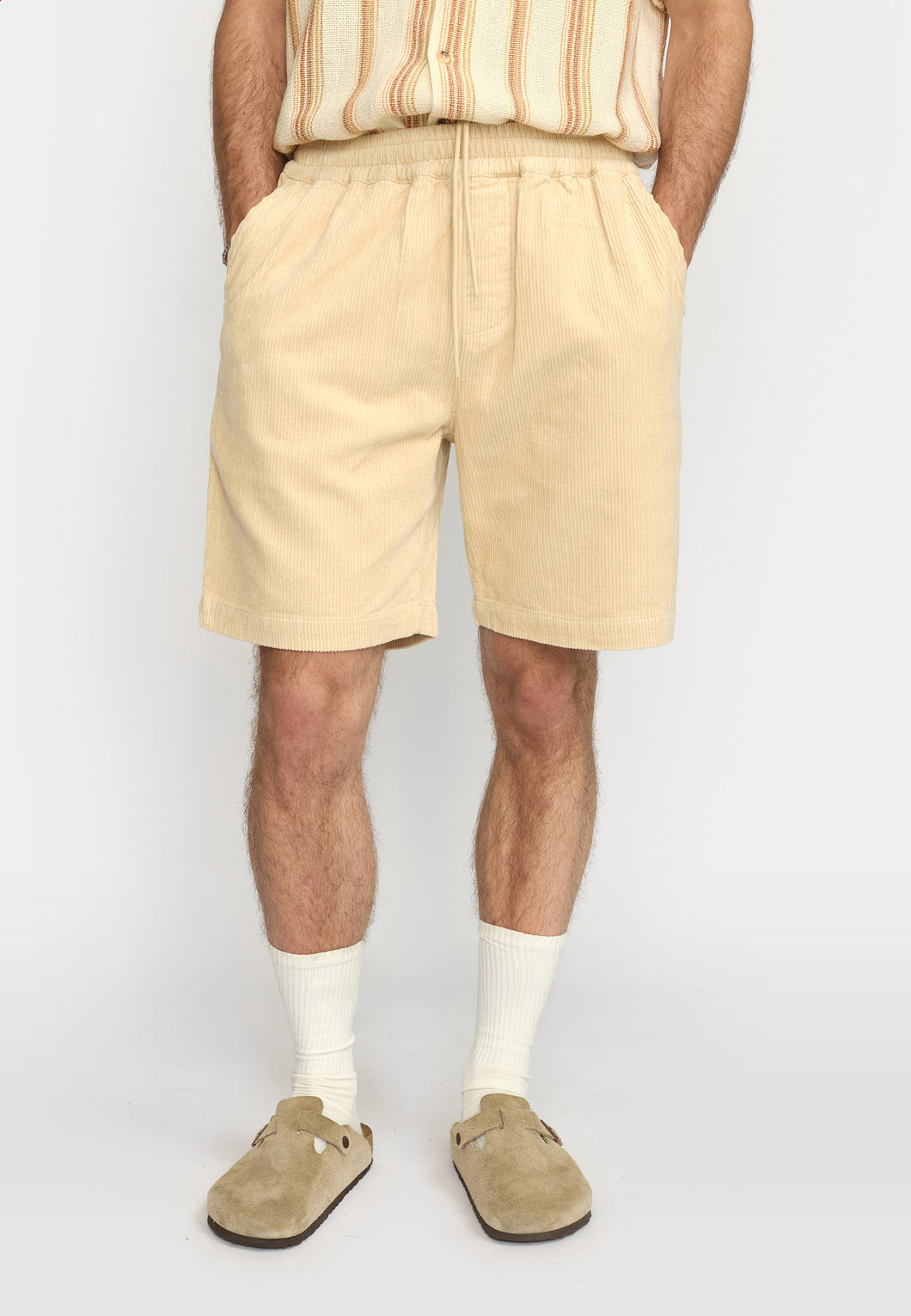 Revolution Long Casual Shorts Dark Off-White