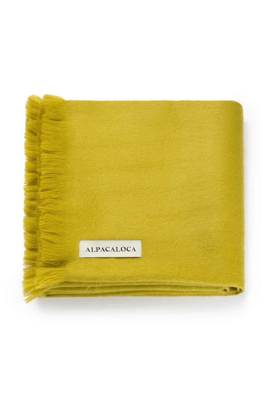 Alpaca Loca Slim Scarf Golden Green