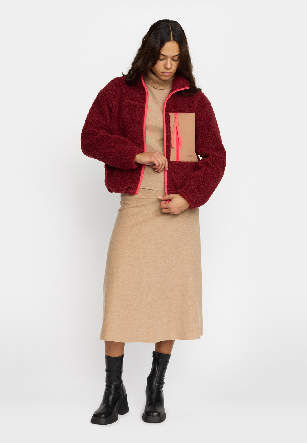 Selfhood Pocket Teddy  Burgundy