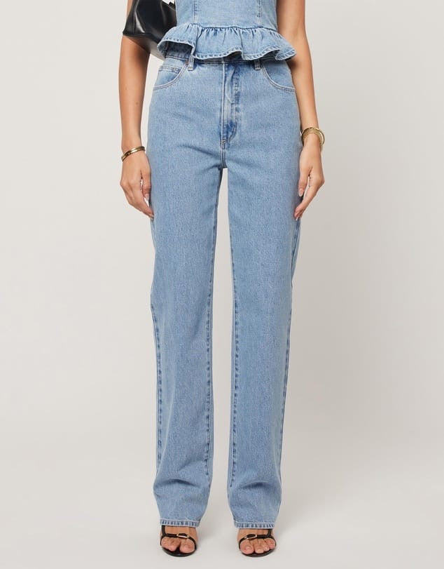 Abrand Jeans High Straight Jeans Kaia  Light Vintage Blue