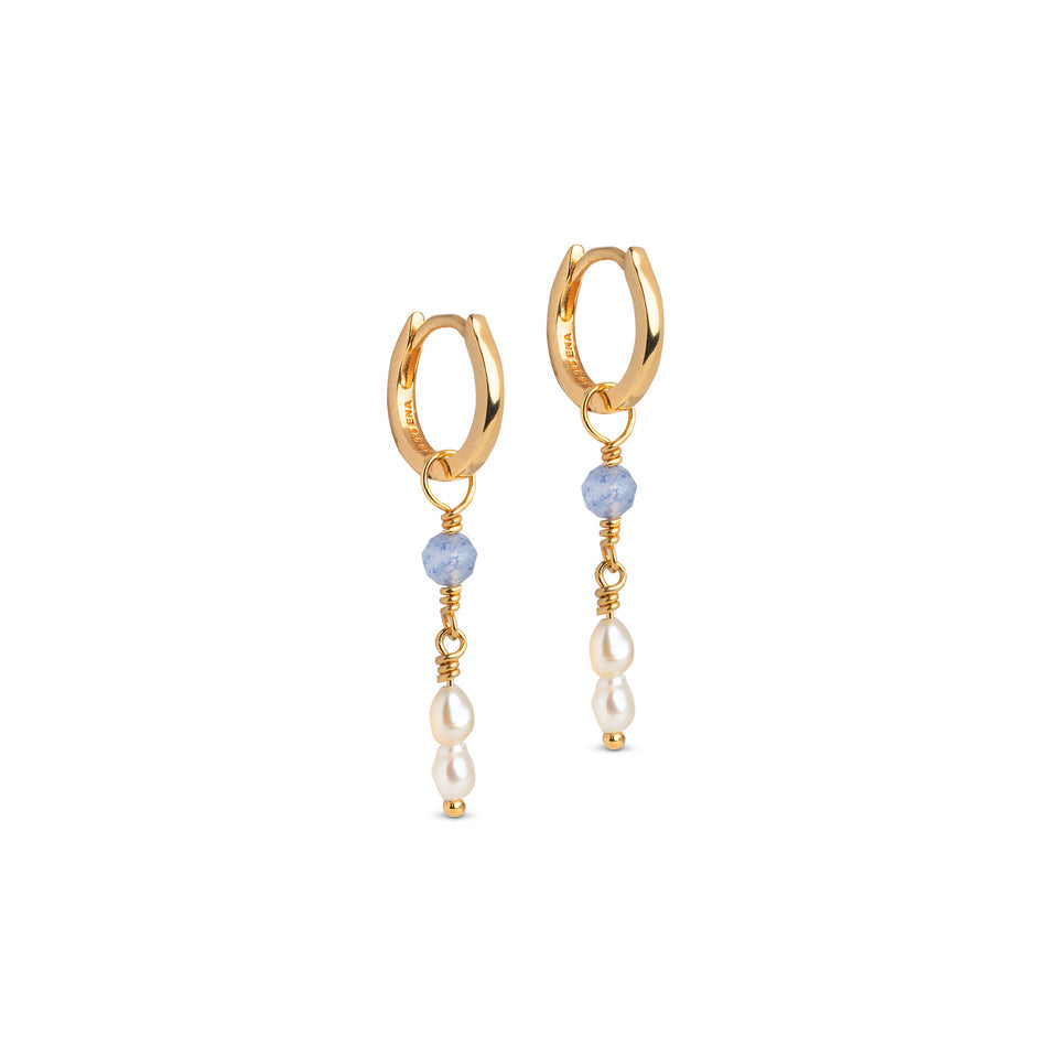 Enamel Copenhagen Liva Hoops Blue Qaurtz