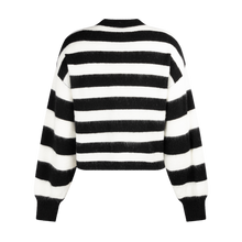 Afbeelding in Gallery-weergave laden, Another Label Becky Knitted Pull Black White Stripe
