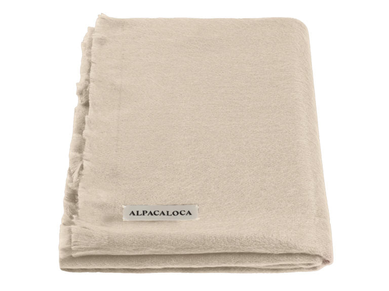 Alpaca Loca Slim Scarf Beige