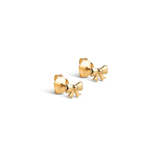Enamel Copenhagen Baby Bow Studs Goud