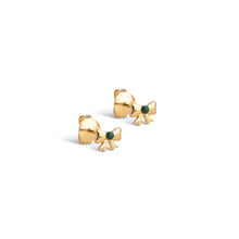 Afbeelding in Gallery-weergave laden, Enamel Copenhagen Baby Bow Studs Petrol Green
