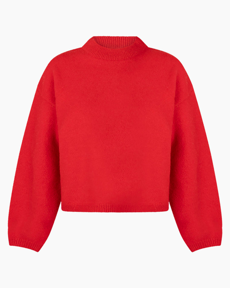 Another Label Dylou Knitted Pull Garnet Rose Melee