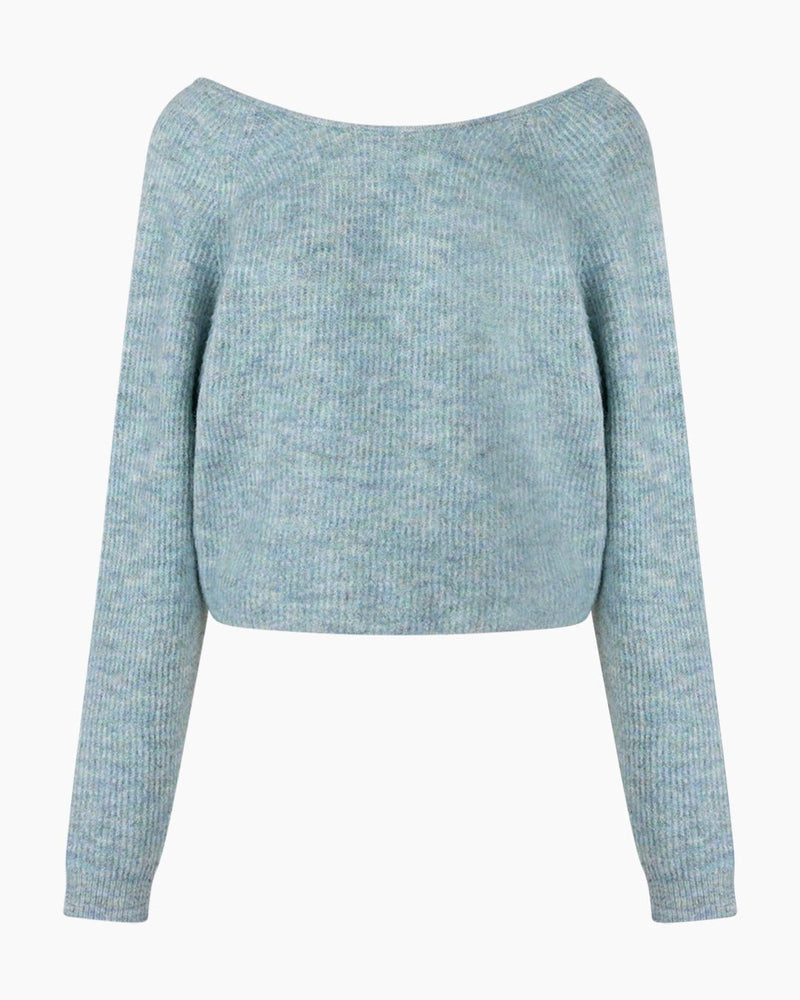 Another Label Adea Knitted Pull Blue Heaven Melange