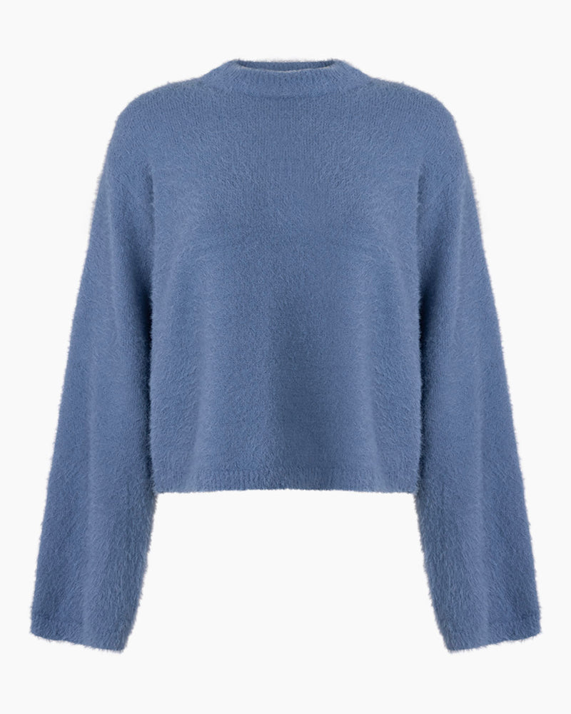 Another Label Amaya Knitted Pull  Blue Heaven