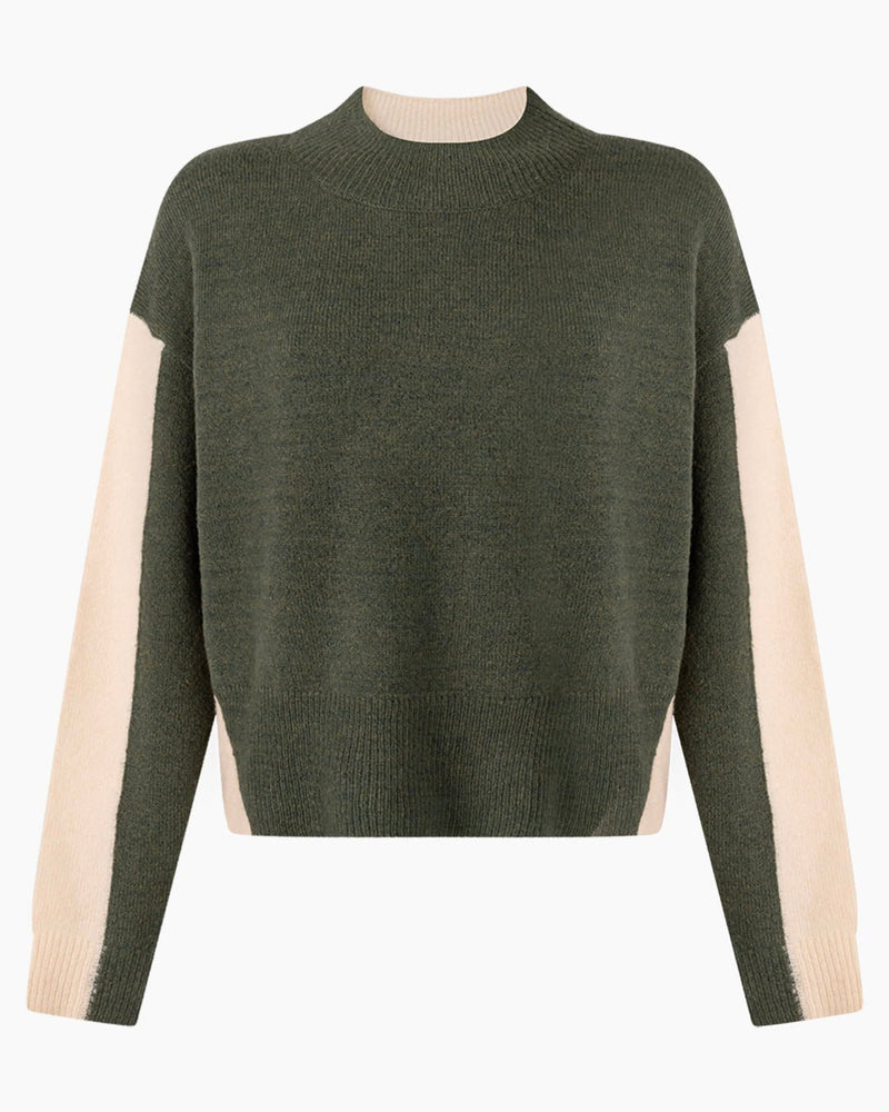 Another Label Emily Knitted Pull Dark Moss