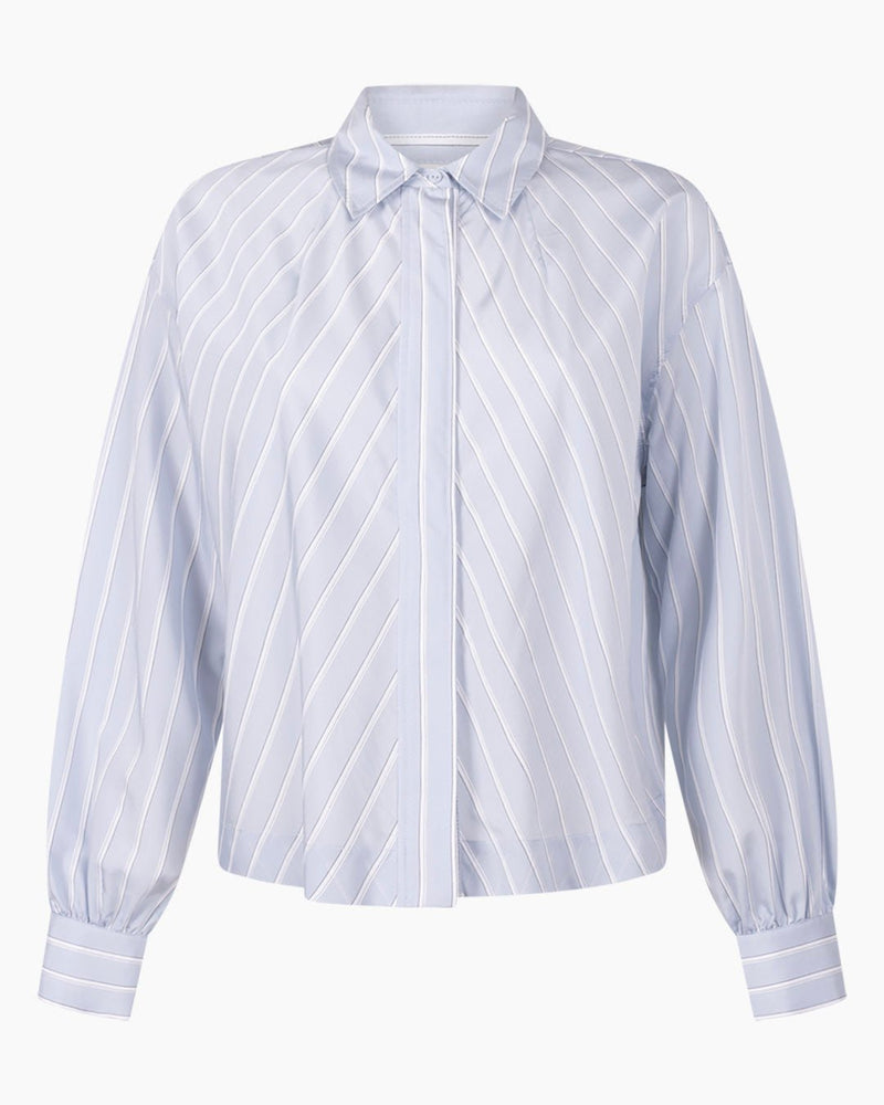 Another Label Fyona Shirt Blue-White Stripes