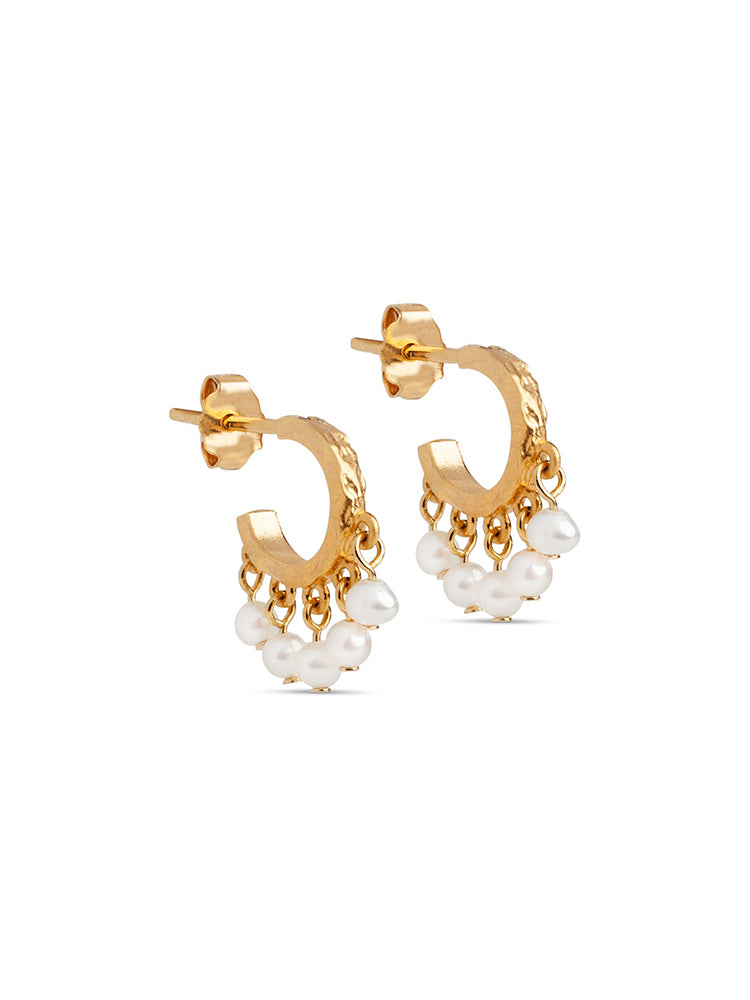 Enamel Copenhagen Astrid Earrings Pearl Gold