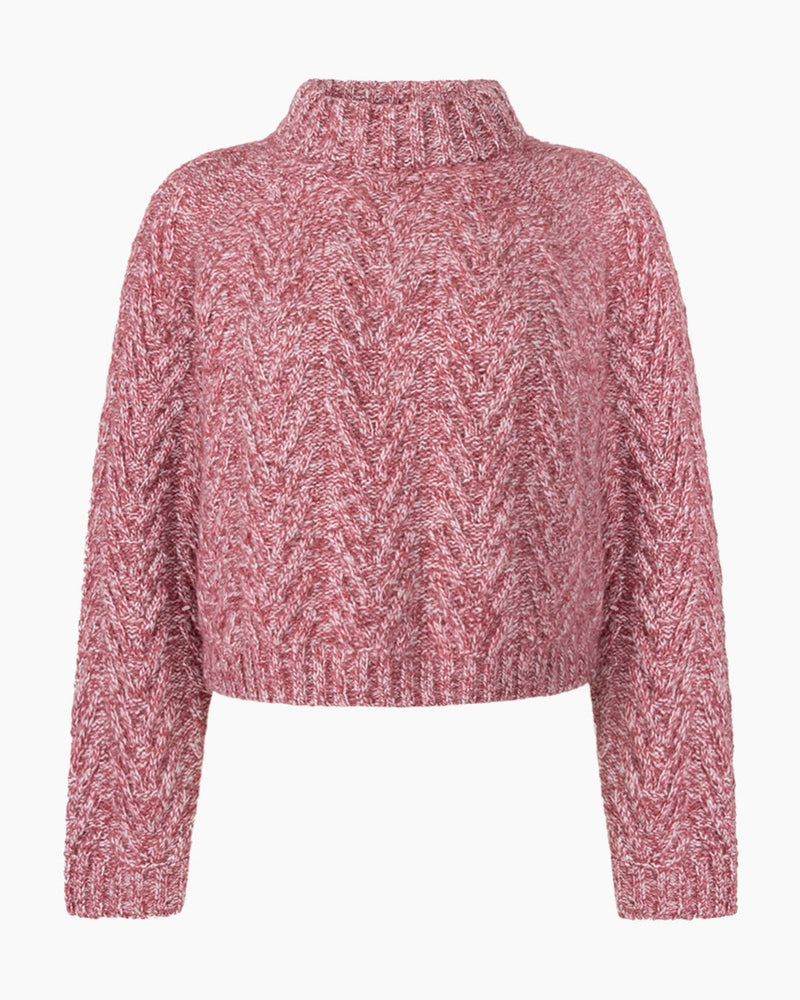Another Label Becka  Knitted Pull Garnet Rose Melee