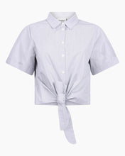 Afbeelding in Gallery-weergave laden, Another Label Bois Cotton Shirt  White-Navy Stripes
