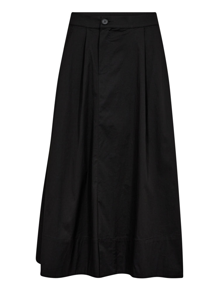 Co Couture Cotton Crisp Midi Skirt Black