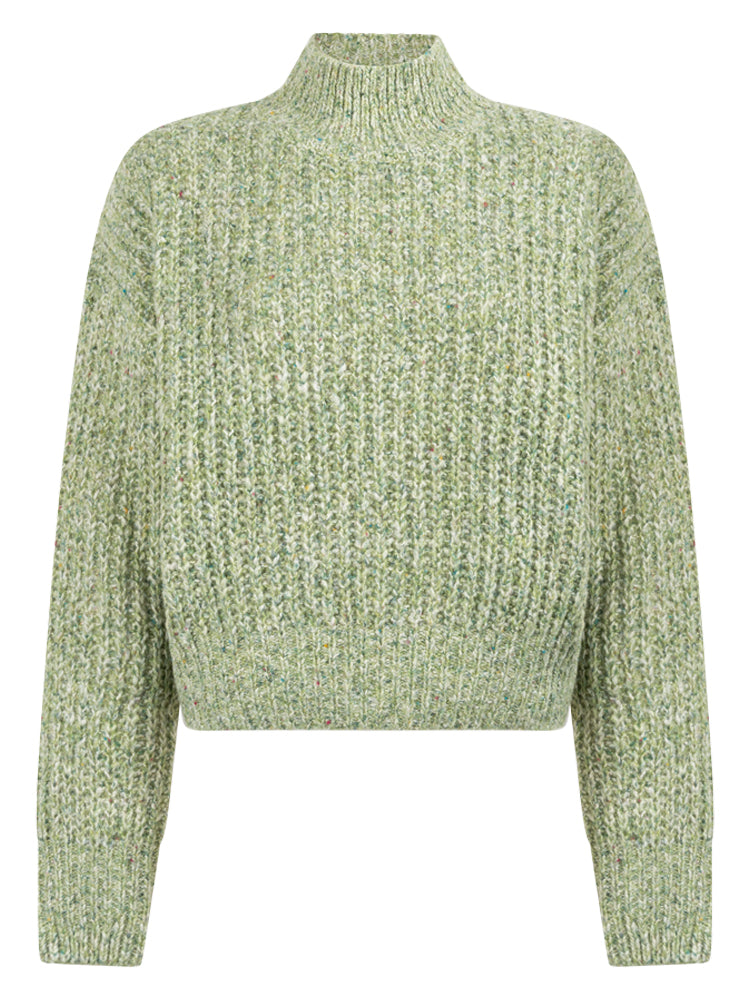 Another Label Dylan Knitted Pull Lily Pad Melange