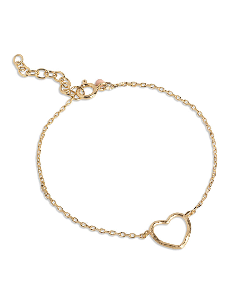 Enamel Copenhagen Organic Heart Bracelet Gold