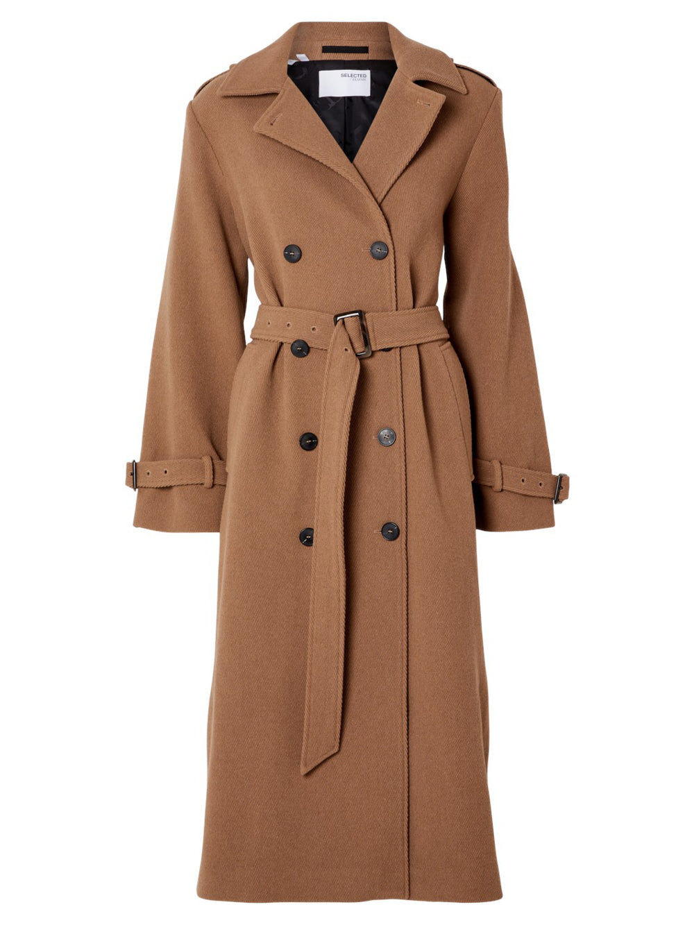 Selected Femme Henrika Wool Trench Coat Toasted coconut