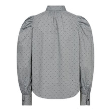 Afbeelding in Gallery-weergave laden, co&#39;couture Stripe Dot Bow Shirt Light Grey
