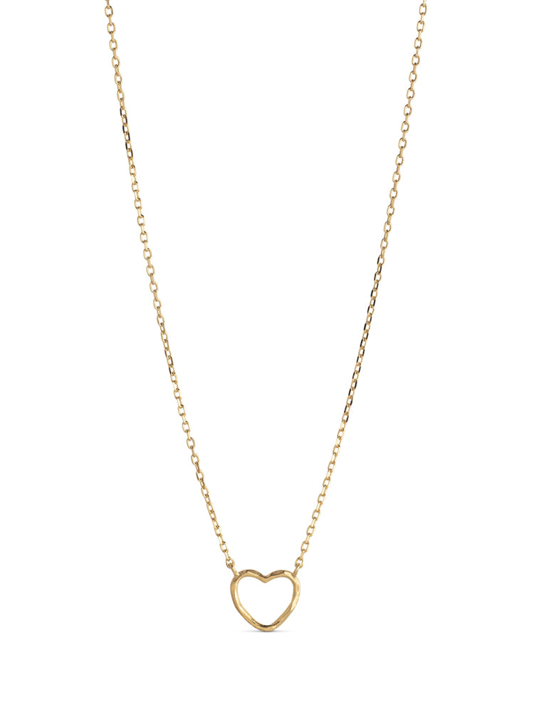 Enamel Copenhagen Organic Heart Necklace Gold