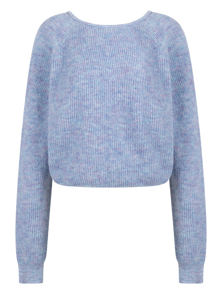 Another Label Adea Knitted Pull Light Blue Melee