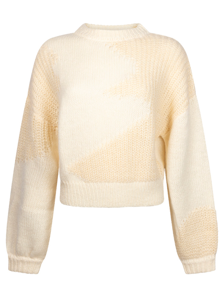 Another Label Cassy Knitted Pull Egg White