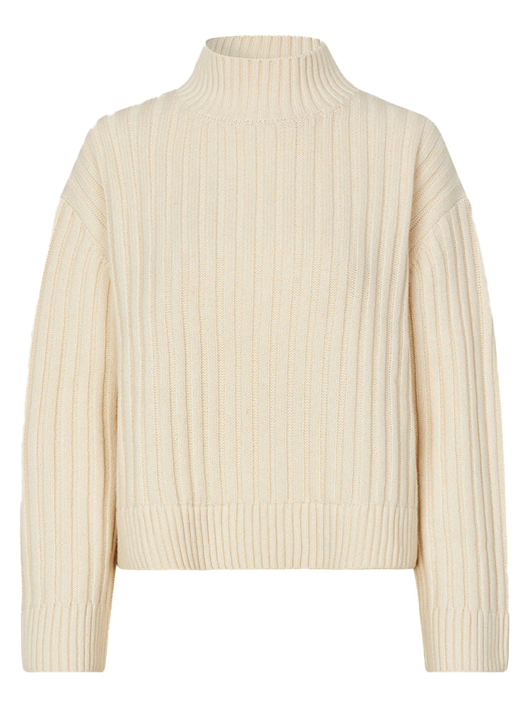 Modstrom Fulton Rib Knit T-Neck Summer Sand