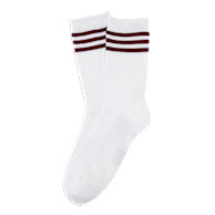 Afbeelding in Gallery-weergave laden, SUI AVA Peppermint Retro Stripe Socks White Brown
