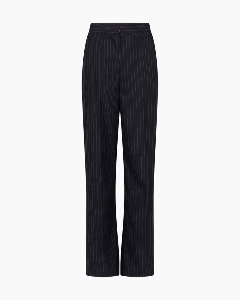 Another Label Moore Pant Pinstripe Black-White