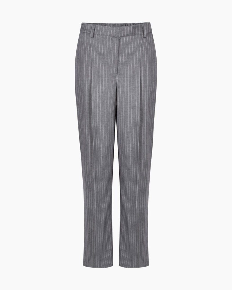 Another Label Moore Pleat Pants Pinstripe Grey
