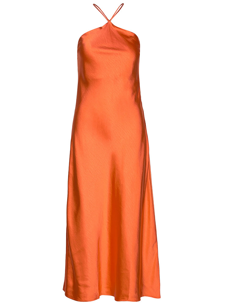 Envii Papaya Midi Dress Red Orange