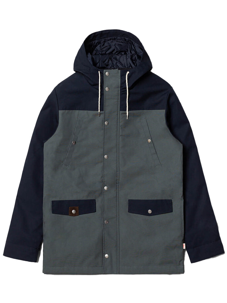 Revolution Blocked Parka Jacket Navy