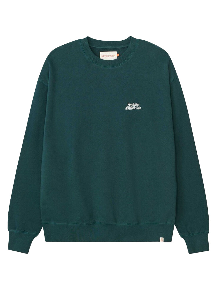 Revolution Printed Crewneck Darkgreen