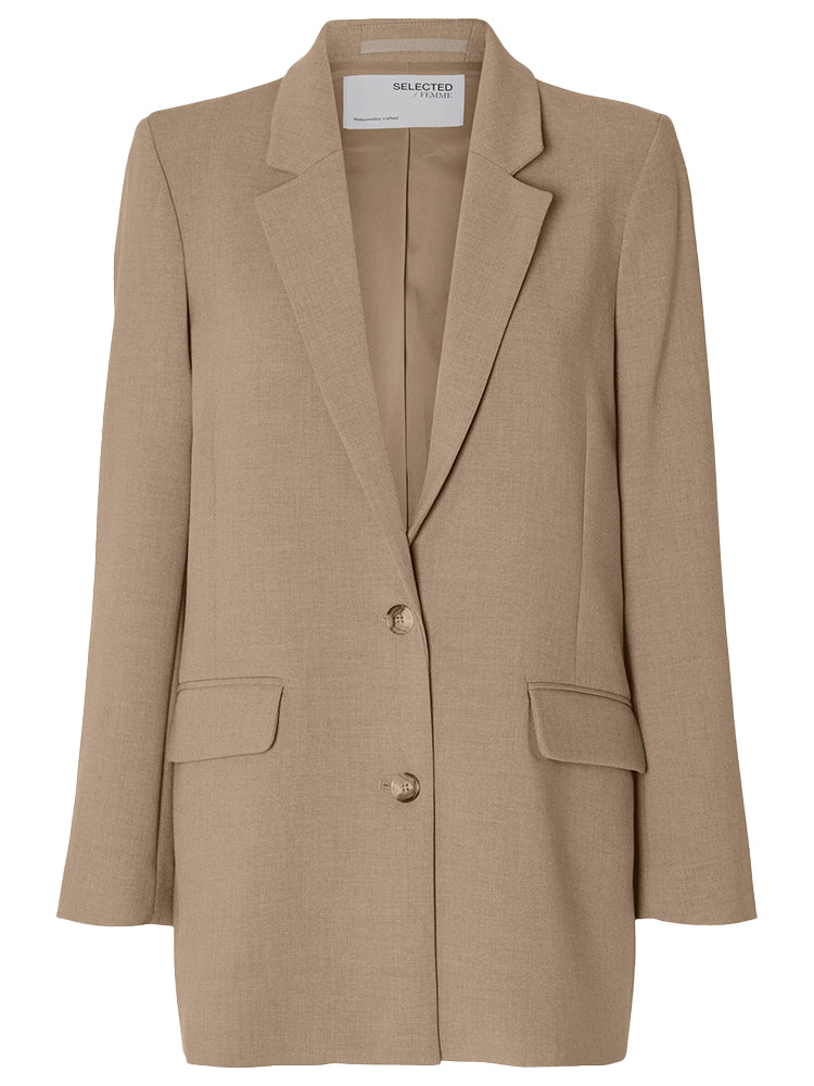 Selected Femme Rita Relaxed Fit Blazer Camel
