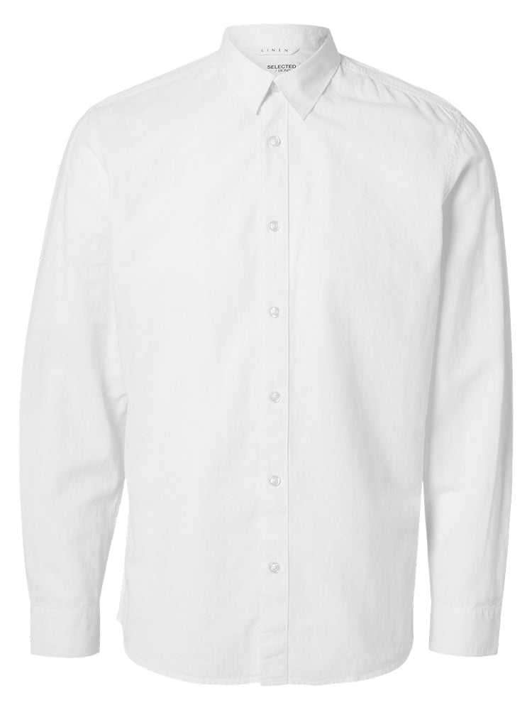 Selected Homme Slimnew-Linen Shirt White