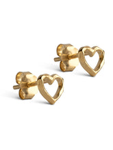 Afbeelding in Gallery-weergave laden, Enamel Copenhagen Organic Heart Studs Gold
