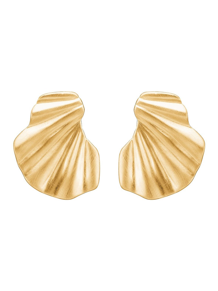 Enamel Copenhagen Wave Earrings Gold