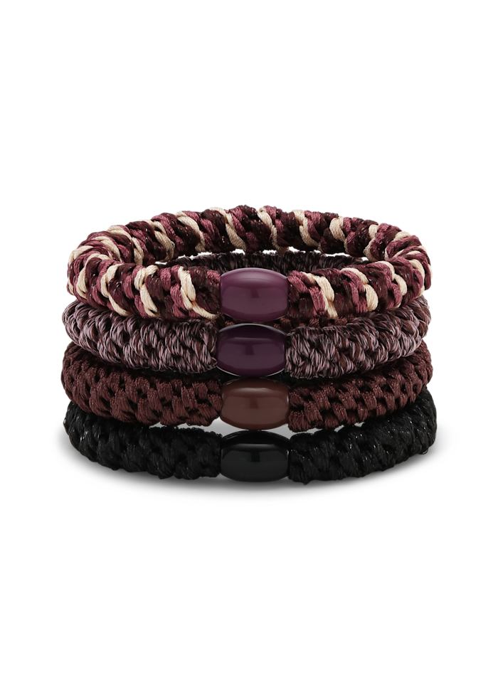 Sui Ava Basic Essential Elastics 4pack Chocolate Fondant